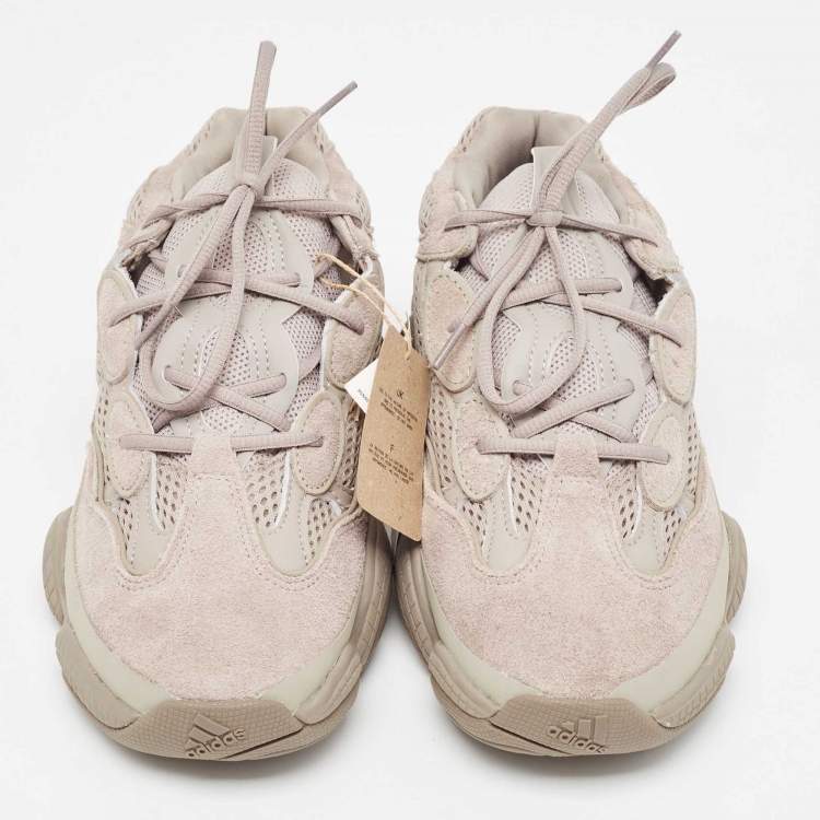 Pre Owned Yeezy x Adidas Grey Suede and Mesh Yeezy 500 Ash Grey Sneakers Size 44 2/3 