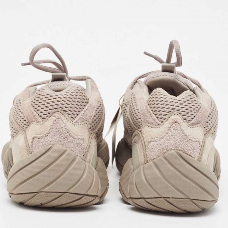 Pre Owned Yeezy x Adidas Grey Suede and Mesh Yeezy 500 Ash Grey Sneakers Size 44 2/3 