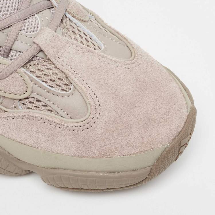 Pre Owned Yeezy x Adidas Grey Suede and Mesh Yeezy 500 Ash Grey Sneakers Size 44 2/3 