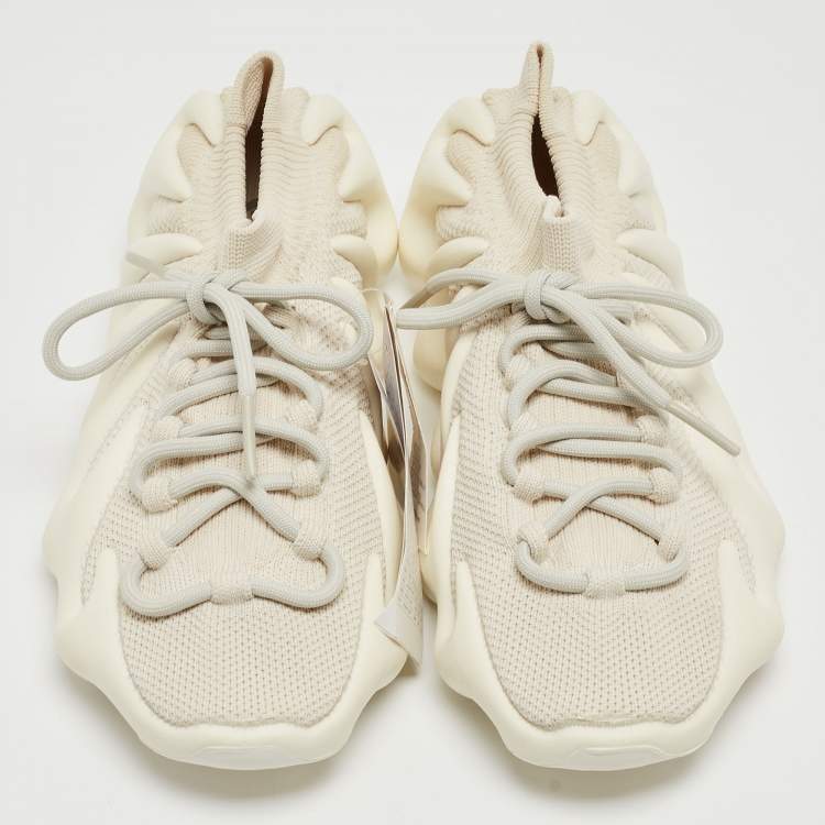 Pre Owned Yeezy x adidas Off White Knit Fabric 450 Cloud White Sneakers Size 40 2/3