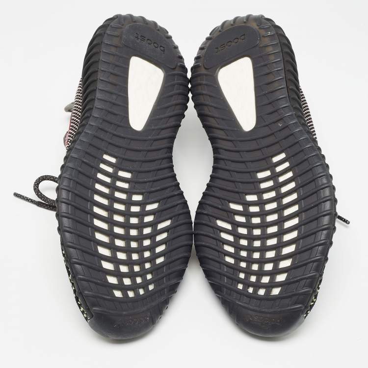 Pre Owned Yeezy x Adidas Multicolor Knit Fabric Boost 350 V2 Yecheil (Non-Reflective) Sneakers Size 44