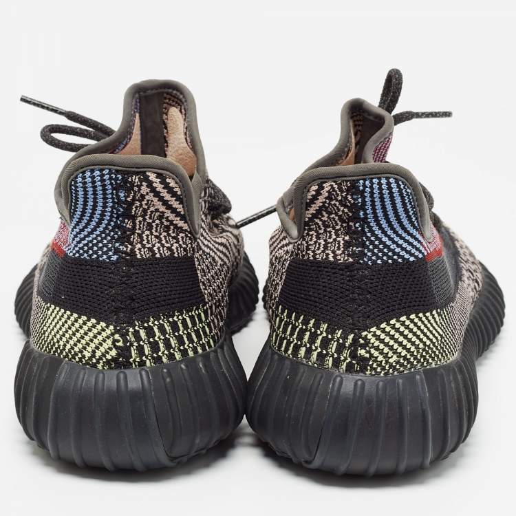 Pre Owned Yeezy x Adidas Multicolor Knit Fabric Boost 350 V2 Yecheil (Non-Reflective) Sneakers Size 44