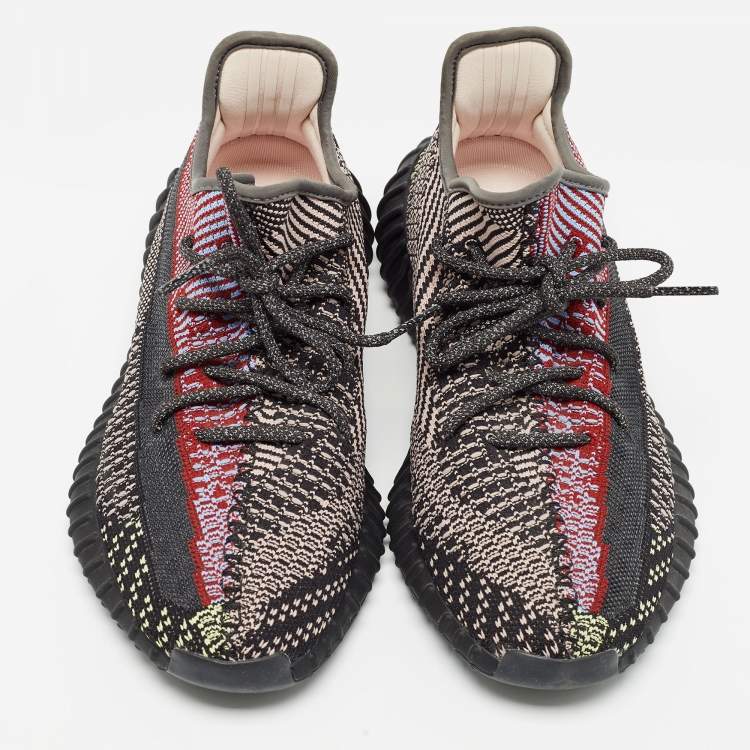 Pre Owned Yeezy x Adidas Multicolor Knit Fabric Boost 350 V2 Yecheil (Non-Reflective) Sneakers Size 44