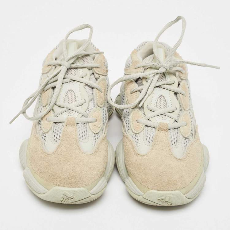 Pre Owned Yeezy x Adidas Mint Green Mesh and Suede Yeezy 500 Salt Sneakers Size 39 1/3