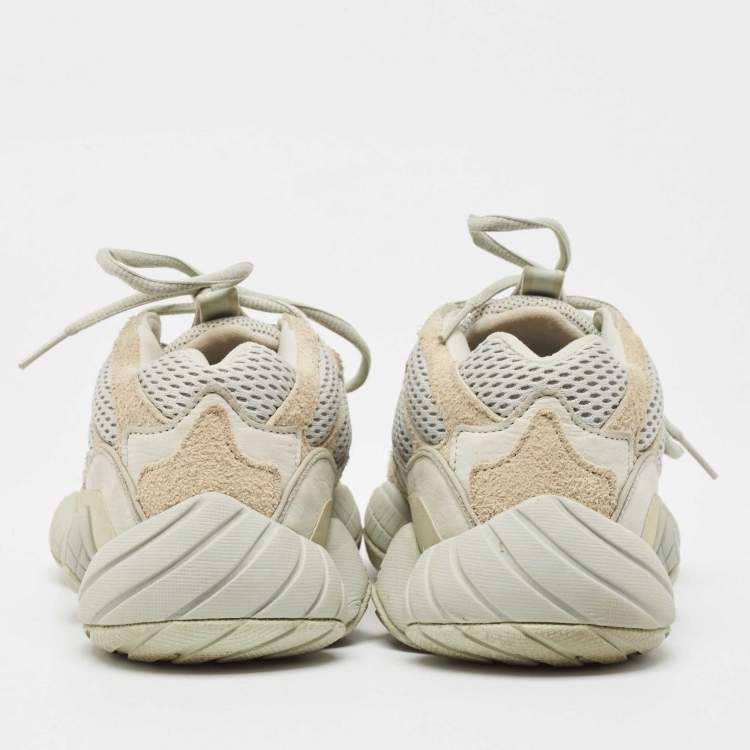 Pre Owned Yeezy x Adidas Mint Green Mesh and Suede Yeezy 500 Salt Sneakers Size 39 1/3