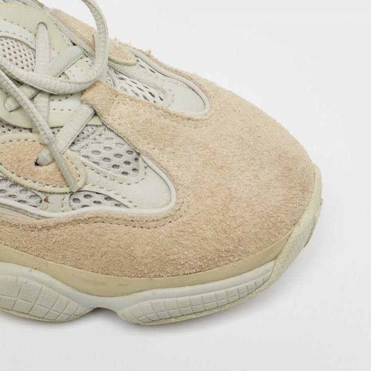 Pre Owned Yeezy x Adidas Mint Green Mesh and Suede Yeezy 500 Salt Sneakers Size 39 1/3