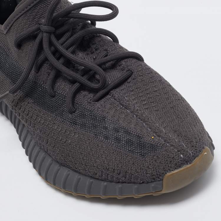 Pre Owned Yeexy x Adiddas Grey Knit Fabric Boost 350 V2 Sneakers Size 46 2/3
