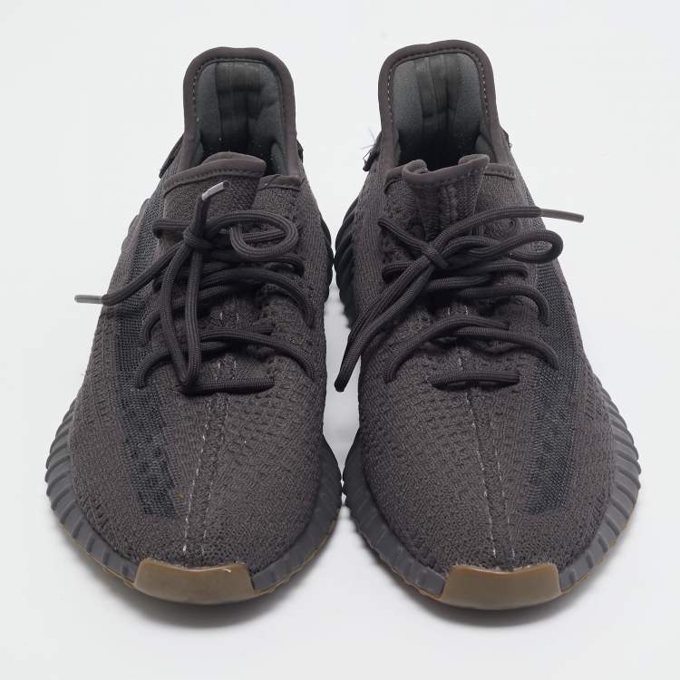 Pre Owned Yeexy x Adiddas Grey Knit Fabric Boost 350 V2 Sneakers Size 46 2/3