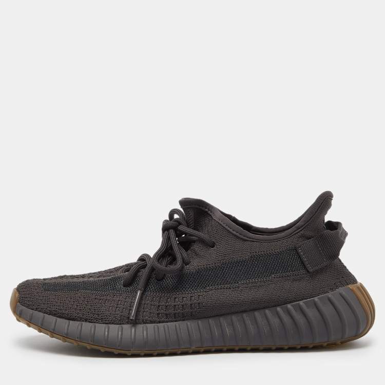 مملوكة مسبقًا Yeezy x Adidas Black Knit Fabric Boost 350 V2 Cinder Sneakers Size 42 2/3