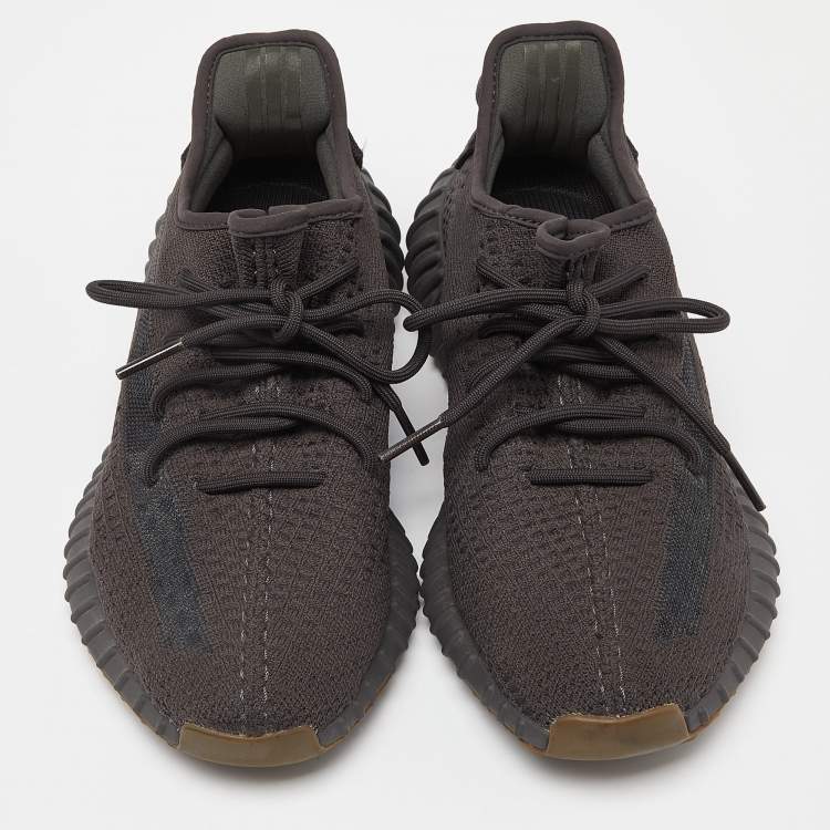 مملوكة مسبقًا Yeezy x Adidas Black Knit Fabric Boost 350 V2 Cinder Sneakers Size 42 2/3