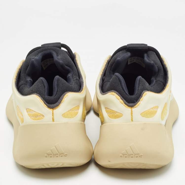 Pre Owned Yeezy x Adidas Tricolor Mesh and Rubber 700 V3 Mono Safflower Sneakers Size 45 1/3