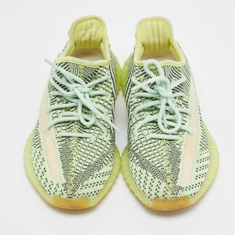 مملوكة مسبقًا Yeezy x adidas Green/Black Knit Fabric boost 350 v2 Yeezreel Sneakers Size 40