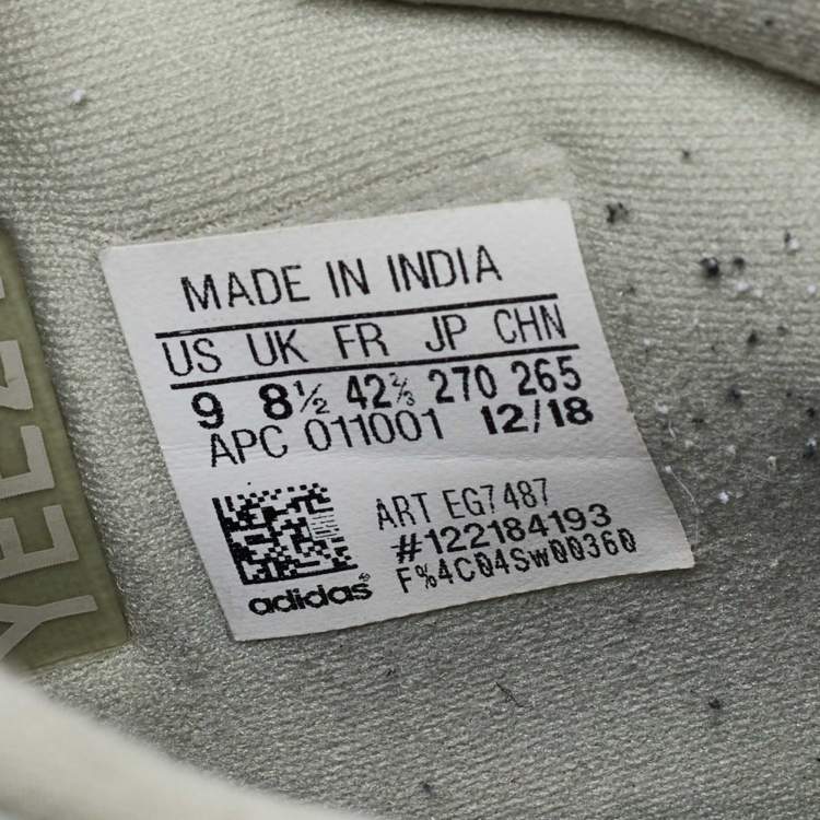 Pre Owned Yeezy x Adidas Green Knit Fabric and Suede Boost 700 Salt Sneakers Size 42 2/3