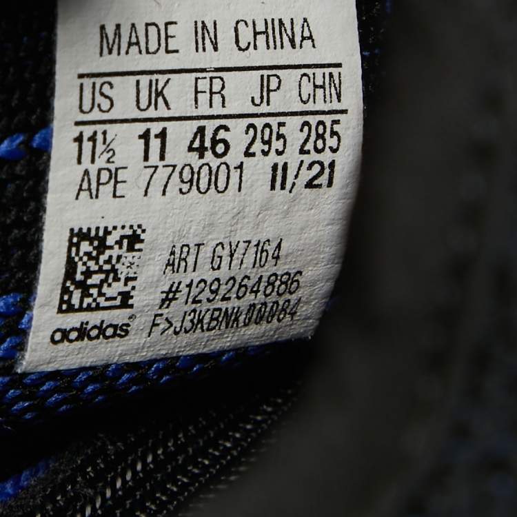 مملوكة مسبقًا Yeezy x Adidas Navy Blue/Black Knit Fabric Boost 350 V2 Sneakers Size 46