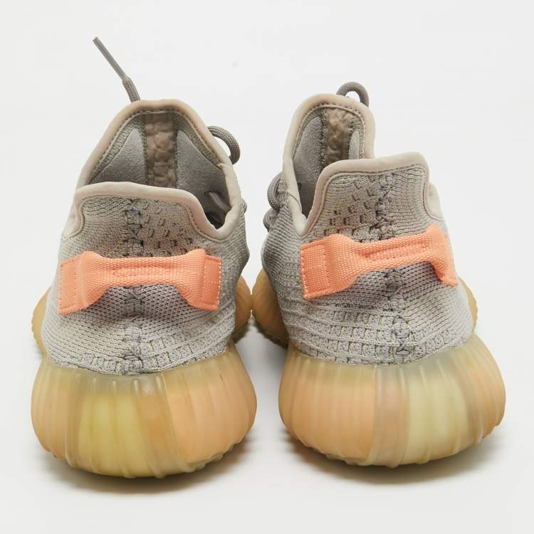 مملوكة مسبقًا Yeezy x Adidas Grey Knit Fabric Boost 350 V2 True Form Sneakers Size 44