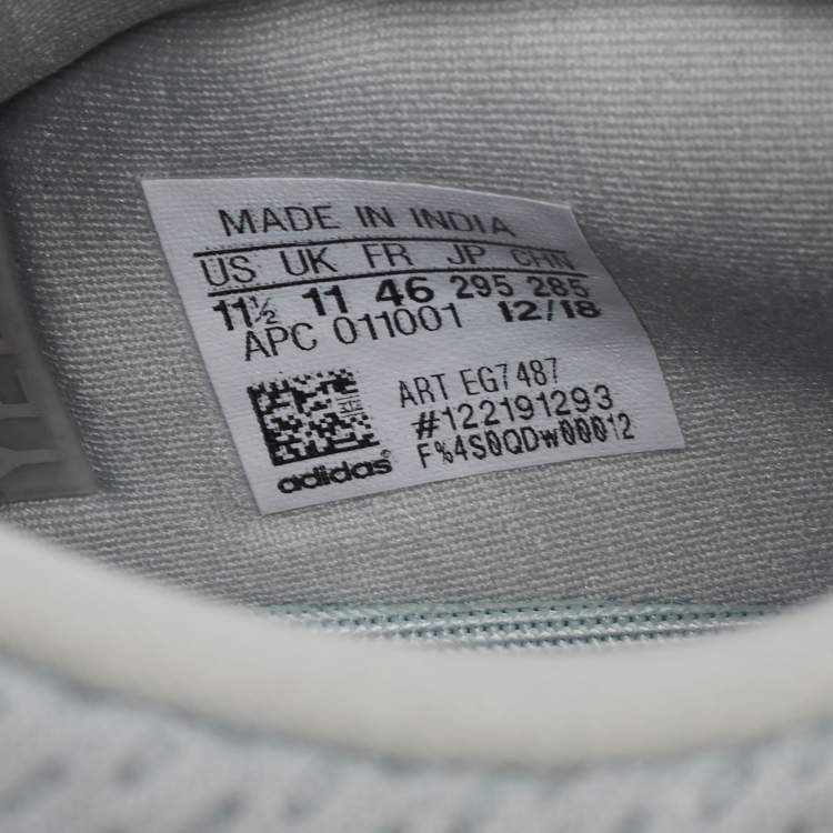 Pre Owned Yeezy x Adidas Grey Knit Fabric and Suede Boost 700 Salt Sneakers Size 46