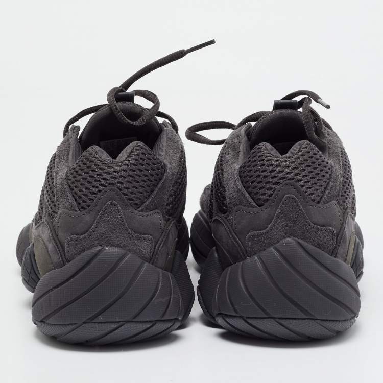 Pre Owned Yeezy x Adidas Black Suede and Mesh 500 Utility Sneakers Size 46
