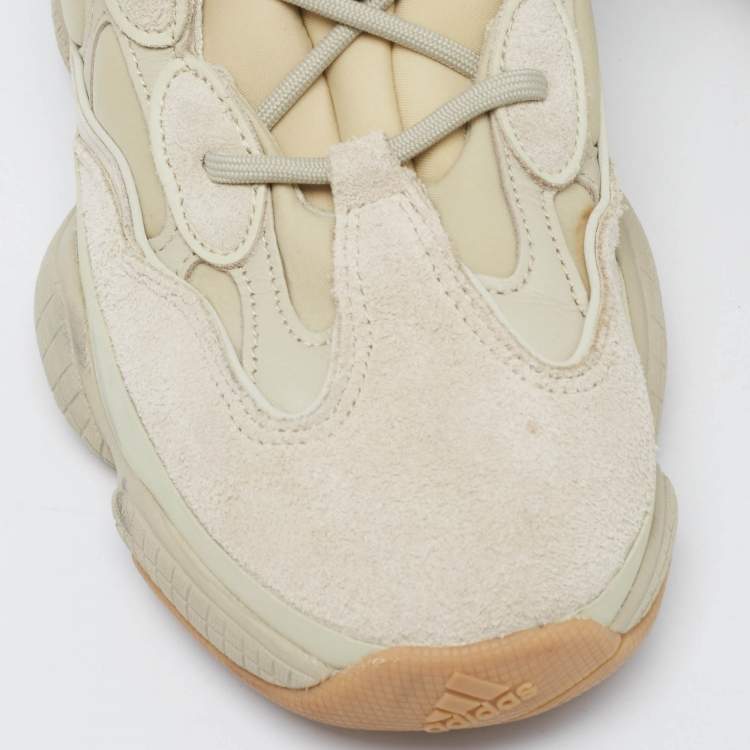 مملوكة مسبقًا Yeezy x Adidas Green Neoprene and Suede 500 Stone Sneakers Size 46