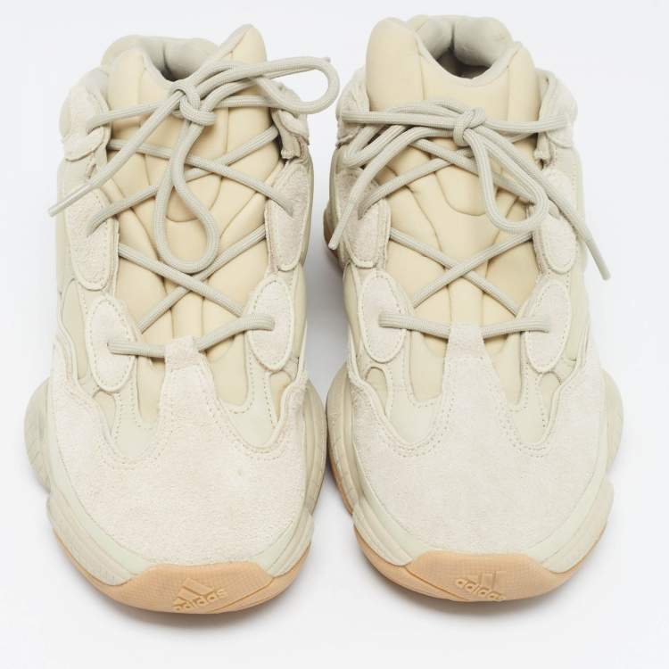 مملوكة مسبقًا Yeezy x Adidas Green Neoprene and Suede 500 Stone Sneakers Size 46
