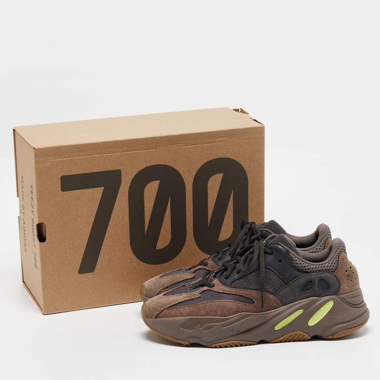 Pre Owned Yeezy x Adidas Multicolor Suede and Mesh Boost 700 Mauve Sneakers Size 42 2/3