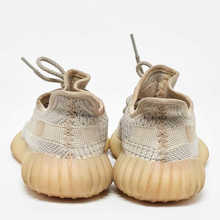 Pre Owned Yeezy x Adidas Grey Knit Fabric Boost 350 V2 Lundmark (Non Reflective) Sneakers Size 36