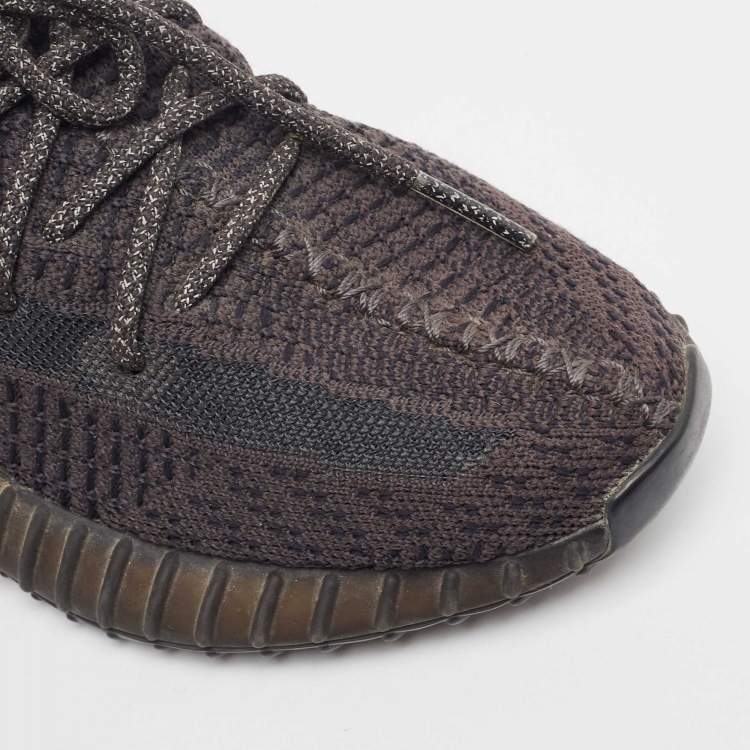Pre Owned Yeezy x Adidas Black Knit Fabric Boost 350 V2 Black (Non-Reflective) Sneakers Size 38 2/3