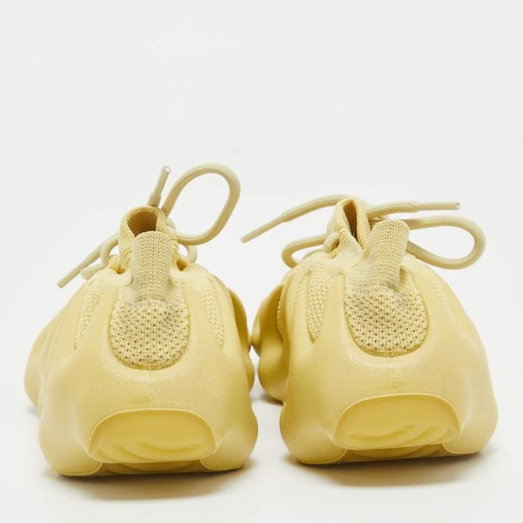 Pre Owned Yeezy x Adidas Green Knit Fabric 450 Sulfur Sneakers Size 38 2/3