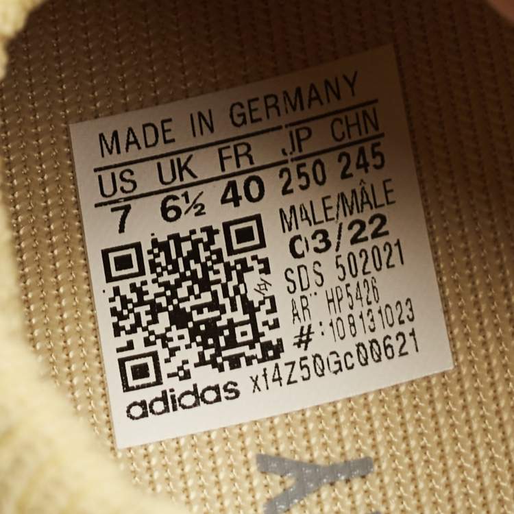 مملوكة مسبقًا Yeezy x Adidas Green Knit Fabric 450 Sulfur Sneakers Size 40