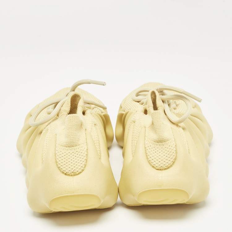 مملوكة مسبقًا Yeezy x Adidas Green Knit Fabric 450 Sulfur Sneakers Size 40