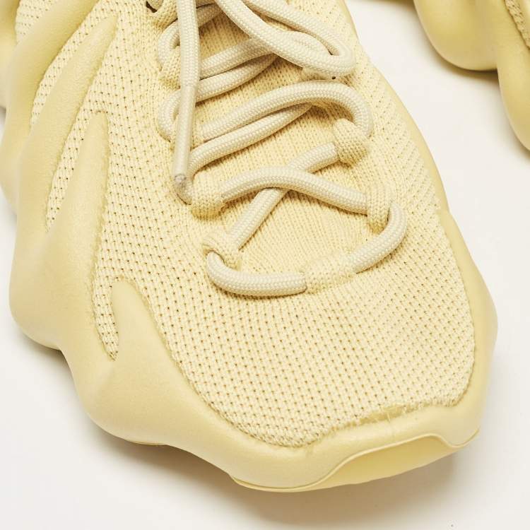 مملوكة مسبقًا Yeezy x Adidas Green Knit Fabric 450 Sulfur Sneakers Size 40