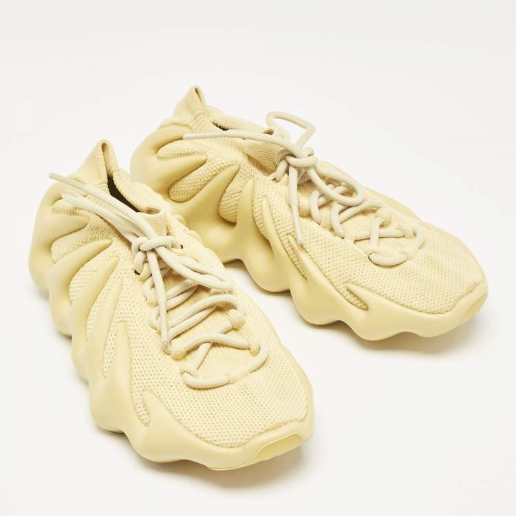 مملوكة مسبقًا Yeezy x Adidas Green Knit Fabric 450 Sulfur Sneakers Size 40