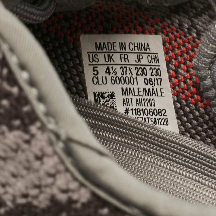 مملوكة مسبقًا Yeezy x Adidas Grey Knit Fabric Boost 350 V2 Beluga Sneakers Size 37 1/3