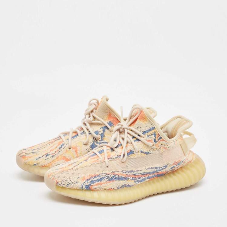 مملوكة مسبقًا Yeezy Multicolor Knit Fabric Boost 350 V2 MX Oat Sneakers Size 43 1/3