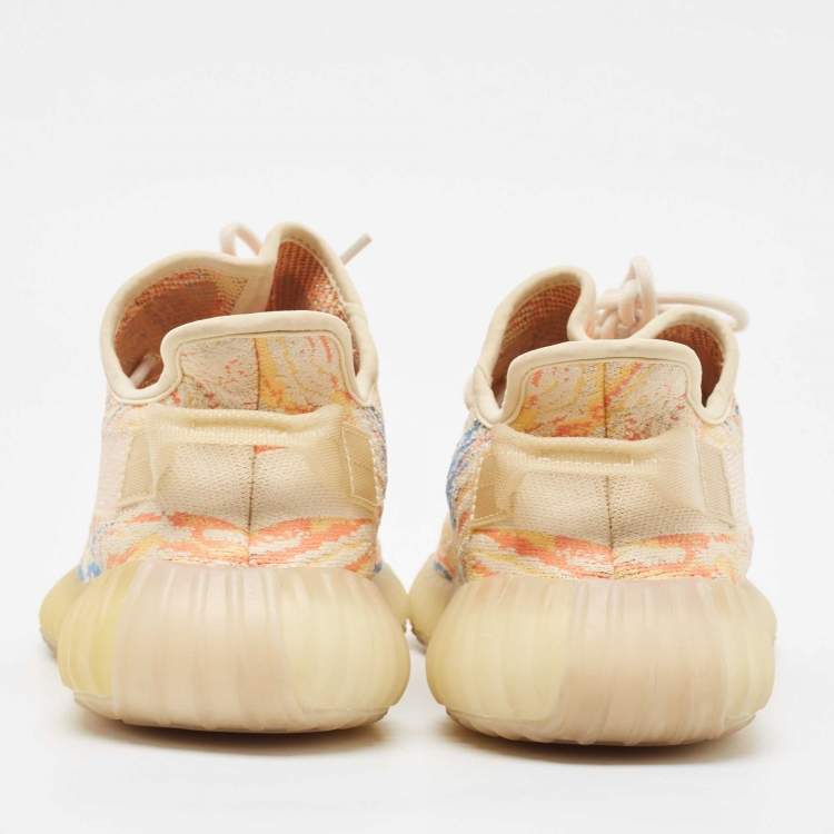 مملوكة مسبقًا Yeezy Multicolor Knit Fabric Boost 350 V2 MX Oat Sneakers Size 43 1/3