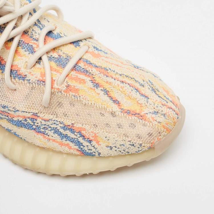 مملوكة مسبقًا Yeezy Multicolor Knit Fabric Boost 350 V2 MX Oat Sneakers Size 43 1/3