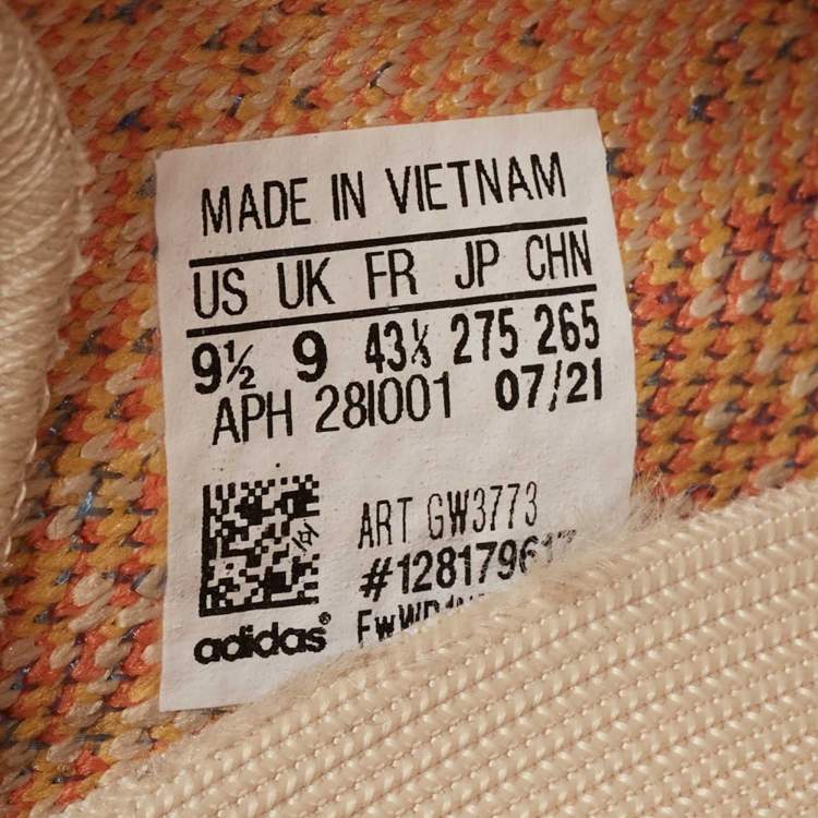 مملوكة مسبقًا Yeezy Multicolor Knit Fabric Boost 350 V2 MX Oat Sneakers Size 43 1/3