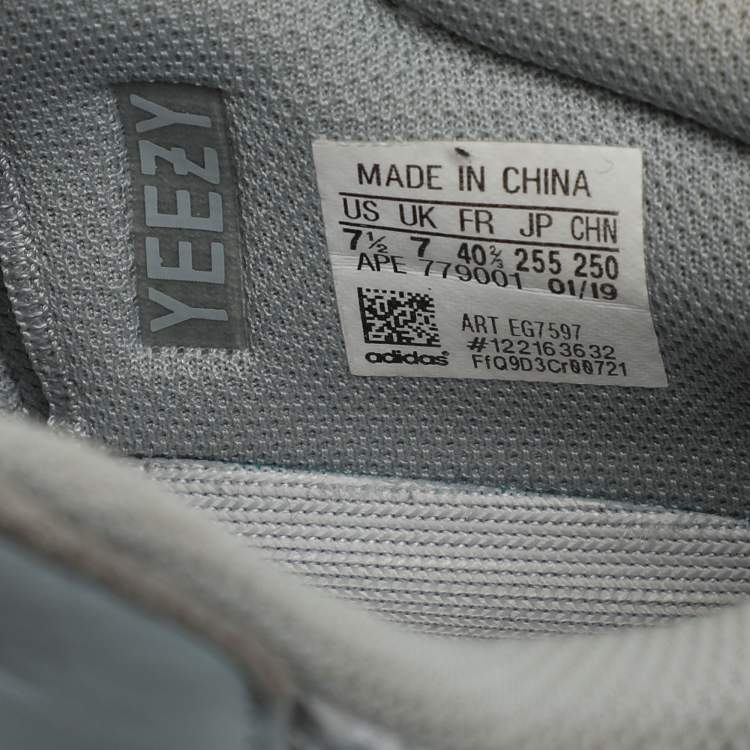 Pre Owned Yeezy x Adidas Grey Leather and Mesh Boost 700 'Inertia' Low Top Sneakers Size 40 2/3