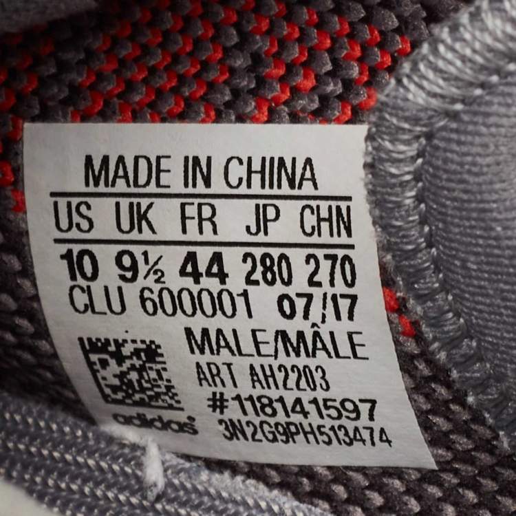Pre Owned Yeezy x Adidas Grey Knit Fabric Boost 350 V2 Beluga 2.0 Sneakers Size 44
