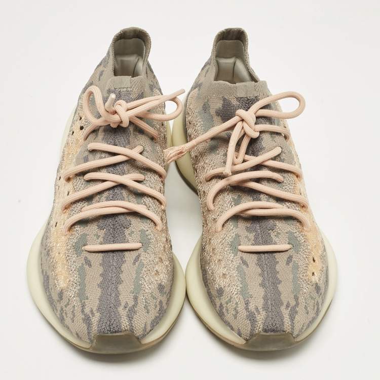 Pre Owned Yeezy x Adidas Multicolor Knit Fabric Boost 380 Mist Sneakers Size 44