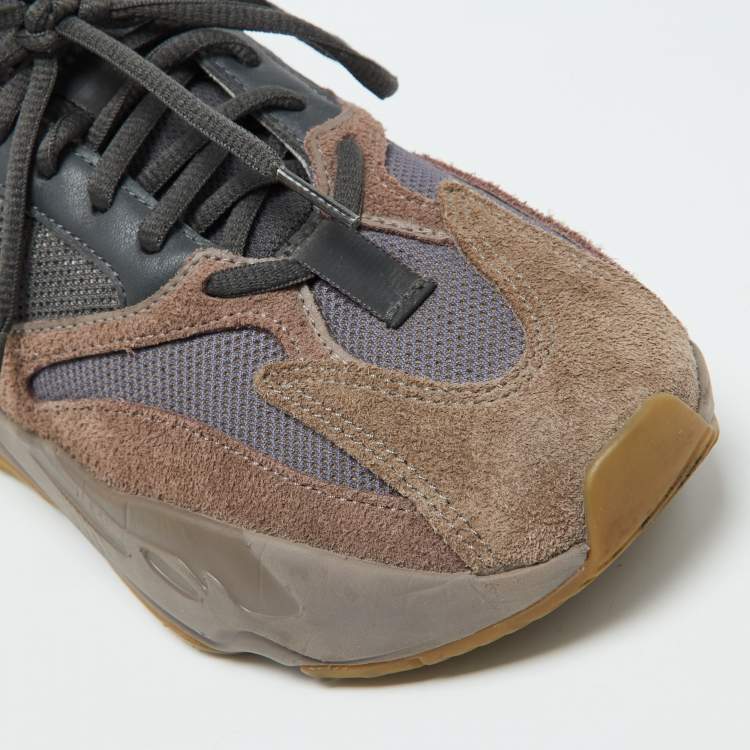 Pre Owned Yeezy x Adidas Multicolor Suede and Mesh Boost 700 Mauve Sneakers Size 38 2/3