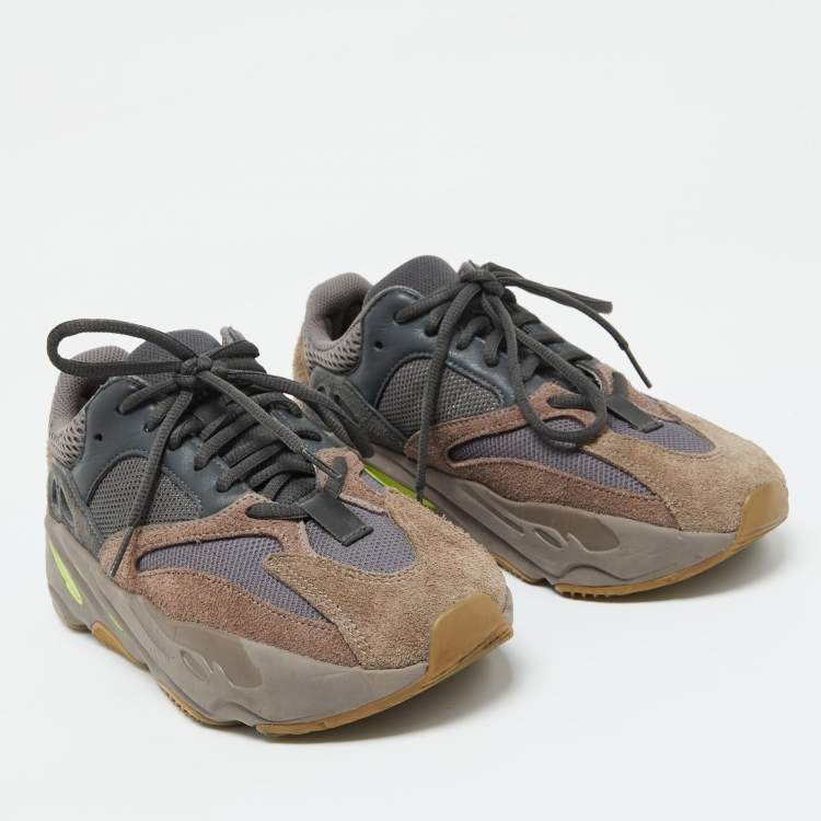 Pre Owned Yeezy x Adidas Multicolor Suede and Mesh Boost 700 Mauve Sneakers Size 38 2/3