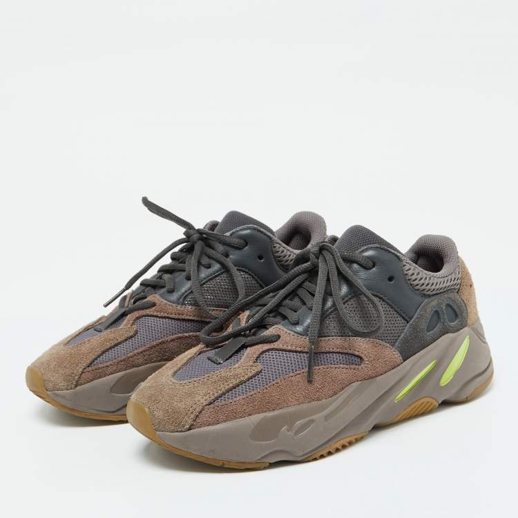 Pre Owned Yeezy x Adidas Multicolor Suede and Mesh Boost 700 Mauve Sneakers Size 38 2/3