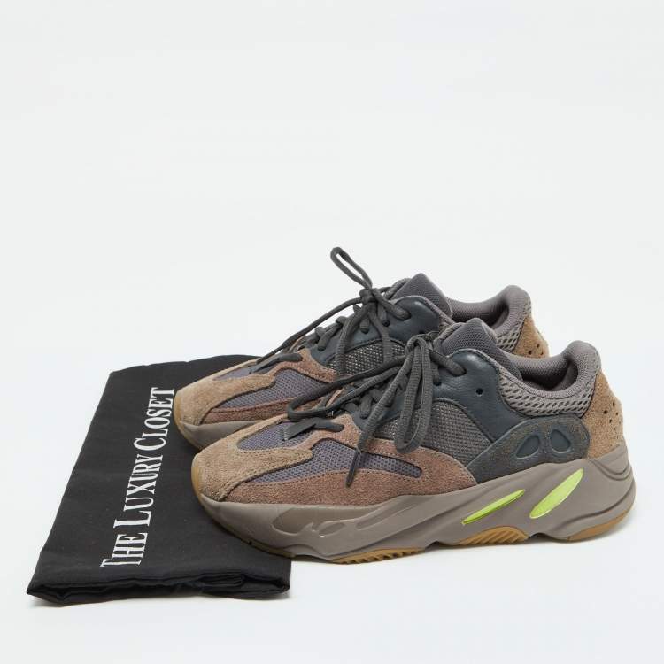Pre Owned Yeezy x Adidas Multicolor Suede and Mesh Boost 700 Mauve Sneakers Size 38 2/3