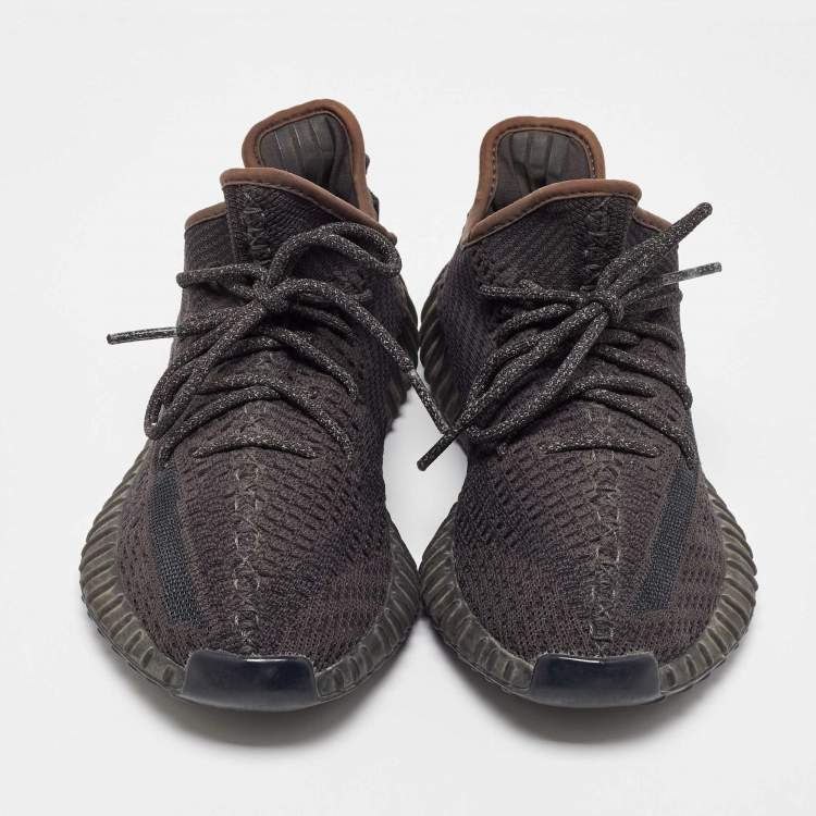Pre Owned Yeezy x Adidas Black Knit Fabric Boost 350 V2 Sneakers Size 40 2/3