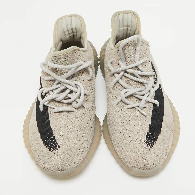 مملوكة مسبقًا Yeezy x Adidas Grey/Black Knit Fabric Boost 350 V2 Slate Sneakers Size 41 1/3