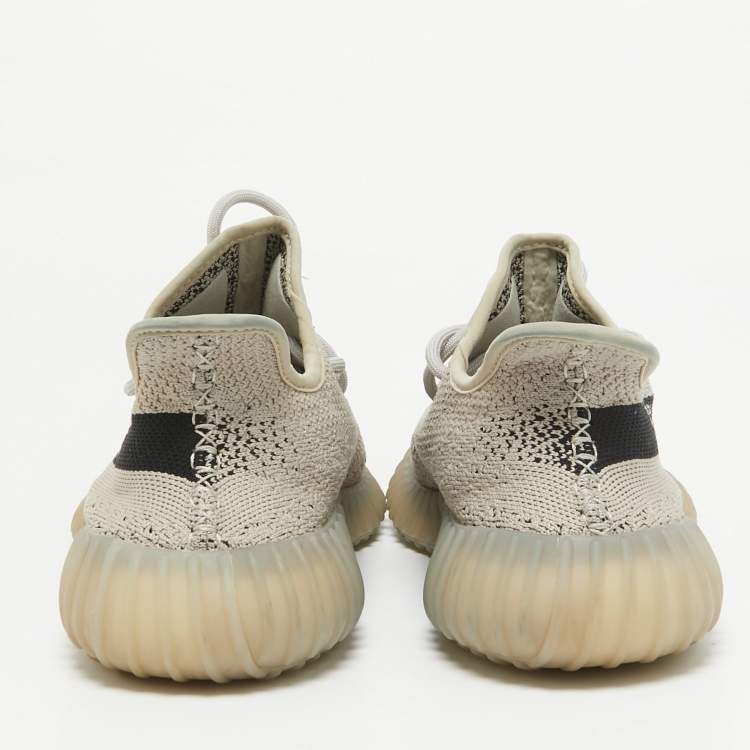 مملوكة مسبقًا Yeezy x Adidas Grey/Black Knit Fabric Boost 350 V2 Slate Sneakers Size 41 1/3