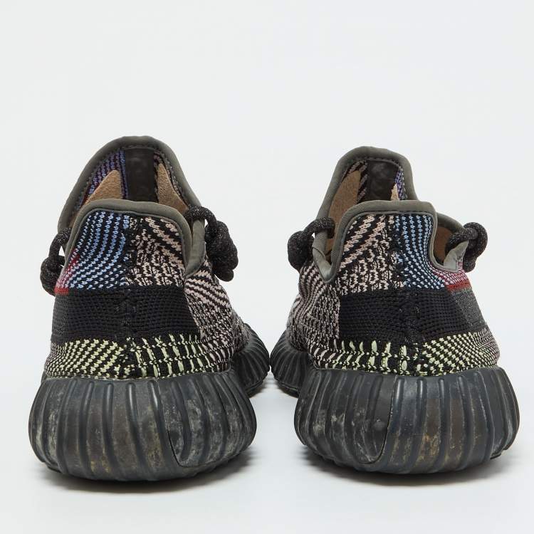 Pre Owned Yeezy x Adidas Multicolor Knit Fabric Boost 350 V2 Yecheil Sneakers Size 39 1/3
