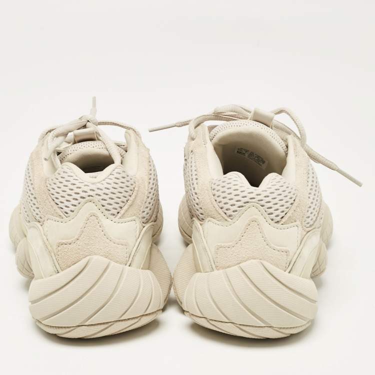 Pre Owned Yeezy x Adidas Grey/White Suede and Mesh Yeezy 500 blush Sneakers Size 401/3