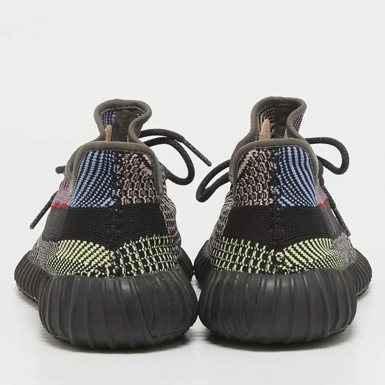 Pre Owned Yeezy x Adidas Multicolor Knit Fabric Boost 350 V2 Yecheil (Non-Reflective) Sneakers Size 46 2/3
