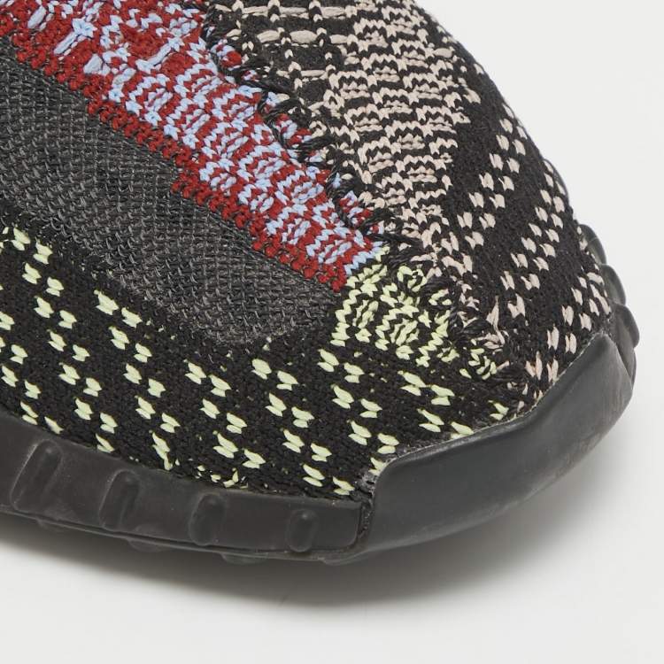 Pre Owned Yeezy x Adidas Multicolor Knit Fabric Boost 350 V2 Yecheil (Non-Reflective) Sneakers Size 46 2/3